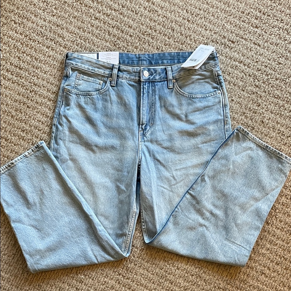 NWT H&M Men's Relaxed Fit Jeans in Light Blue W36xL32 Loose
